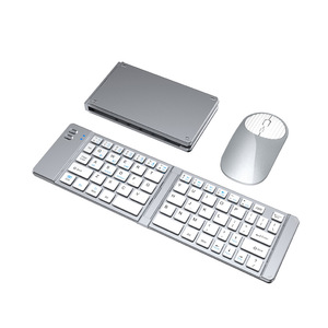 Ensemble clavier et souris sans fil pliable portable, clavier BT ultra fin rechargeable pour les voyages, les affaires, les tablettes, les iPad, les PC - Product Image 6