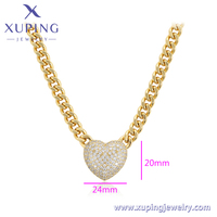 Collier tendance et significatif XUPING Jewelry, couleur or 14 carats, collier pour femmes, bijoux