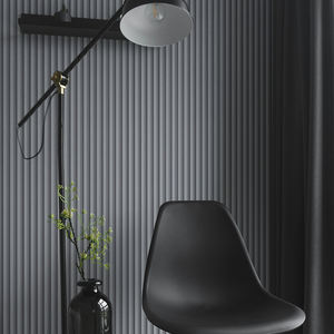 Panel de Pared Decorativo Personalizado de Lujo, Panel de PVC con Revestimiento Interior de Color Intenso, <span class=keywords><strong>Serie</strong></span> de Aspecto Metálico Negro y Blanco, Panel de Pared de PVC 3D - Product Image 1