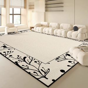 Alfombra con Diseño Floral <span class=keywords><strong>para</strong></span> <span class=keywords><strong>Mesa</strong></span> <span class=keywords><strong>de</strong></span> Comedor, Alfombras Beige Antideslizantes <span class=keywords><strong>para</strong></span> Sala <span class=keywords><strong>de</strong></span> Estar, Alfombra <span class=keywords><strong>de</strong></span> Estilo Turco <span class=keywords><strong>para</strong></span> Dormitorio - Product Image 3