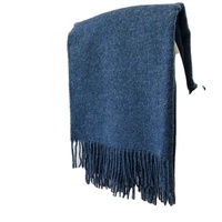 Couverture d'hôtel tissée en tricot épais mexicain tout en laine douce et personnalisée Couverture en laine à carreaux avec franges pour canapé-lit