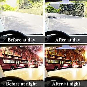Xiangta vente chaude Hd visière utile anti-éblouissement 2 en 1 voiture jour et nuit visière voiture pare-soleil - Product Image 5