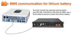 8KW 10KW 12KW on off Grid lai năng lượng mặt trời biến tần chia giai đoạn biến tần 120V 240V 50Hz 60Hz MPPT điều khiển tinh khiết Sine Wave - Product Image 2