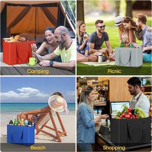 Sac isotherme de qualité supérieure pour pique-nique et camping, sac de livraison de nourriture réutilisable, sac isotherme de grande capacité résistant avec logo - Product Image 6