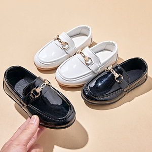 Grosir sepatu pantofel kulit pesta hitam Fashion sepatu anak-anak anak perempuan anak laki-laki - Product Image 1