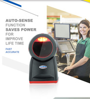 Scanner de codes à barres de bureau omnidirectionnel 2D à grand écran Scanner de codes QR pour Pos