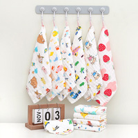 Six-layer Pure Cotton Square High-Density Printed Cartoon Infant Toddler Face & Hand Towel Plain Weave Multi-size Model 108