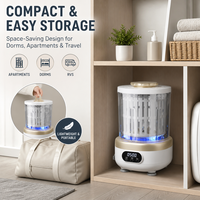 Mini lave-linge automatique 2 en 1 avec essoreuse, chargement par le haut, lave-linge électrique pour les vêtements de bébé