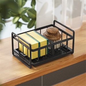Double-Tier Modern <b>Kitchen</b> <b>Storage</b> Racks Punch-Free Standing Towel Drain & Sponge Drain Racks Stainless Steel Waterproof - Product Image 3