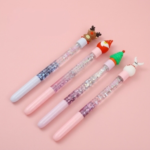 Penna <span class=keywords><strong>Gel</strong></span> di Ottima Qualità per Studenti, Bacchetta Magica Rosa Colorata, Design Unisex Creativo e Adorabile con Luna, Unicorno e Sabbie Mobili Liquide in Plastica - Product Image 6
