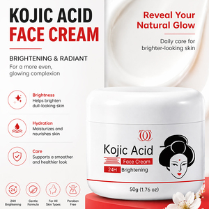 Produits de soin de la peau, crème pour le <span class=keywords><strong>visage</strong></span> à l'acide kojique 50g, niacinamide, collagène, éclaircissant, blanchissant, élimination des taches brunes, soin de la peau personnalisé OEM - Product Image 6