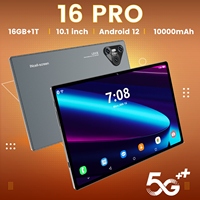 Vente directe d'usine, tablette 16 Pro, 10,1 pouces HD, 5G, double SIM, tablette tactile Android professionnelle, ordinateur portable avec clavier et souris