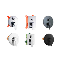 Mitigeur de douche dissimulé en laiton, robinet de douche, robinet mitigeur d'eau chaude et froide, robinet de douche 1-3 voies, mitigeur de cylindre