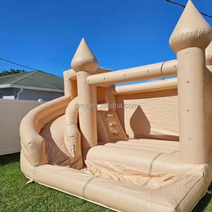 GMY gommatables rosa fiocco gonfiabile <span class=keywords><strong>casa</strong></span> con scivolo e palla Pit noleggio Business Jumping castello per i bambini - Product Image 4