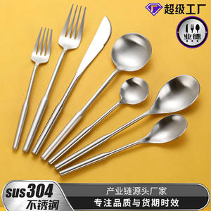 ชุดช้อนส้อมสแตนเลส Hoston 304 จำนวน 12 ชิ้น สไตล์นอร์ดิก มีดสเต็ก ส้อม ช้อน ผิวขัดเงา สีพื้น - Product Image 4