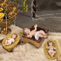 Coffret Cadeau Baptême Religieux 2026 Scène de Nativité en Polyrésine Naissance du Bébé Jésus Ornements Artistiques de Noël Artisanat en Résine Livraison Directe