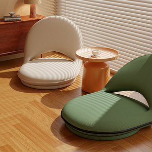 Lazy <b>Sofa</b> Chair Foldable <b>Floor</b> Cushion For Living Room Bedroom Bay Window Use With Foam Filling - Product Image 1