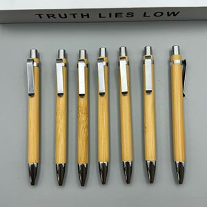Thân Thiện Với Môi Tre Có Thể Thu Vào Bấm Vào Bút Cổ Điển Bằng Gỗ Động Vật Bút Cơ Thể Biểu Tượng Tùy Chỉnh 1.0Mm Chiều Rộng Bằng Văn bản Khuyến Mại Bằng Gỗ Bút - Product Image 1