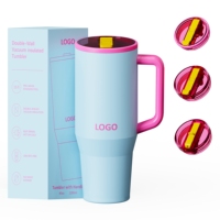 Gobelet isotherme à double paroi en acier inoxydable de 40 oz avec logo personnalisé, anti-fuite, sans BPA, avec boîte cadeau