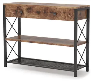 客厅走廊卧室木质抽屉控制台桌入口桌，带搁板超薄控制台边桌