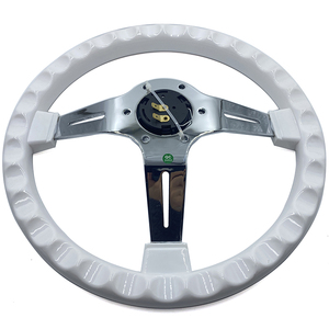 Nuevo Soporte de Aleación de Aluminio de 350 mm, Volante Universal Personalizado de ABS BLANCO - Product Image 2