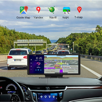 Écran tactile 10,26 pouces, navigation GPS 4G pour voiture, Android 8.1, enregistreur vidéo automatique, caméra de tableau de bord 1080p, double objectif, 2 Go + 32 Go, ADAS, WIFI
