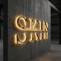 Lettres enseignes personnalisées à illumination 3D DEL Logo d'entreprise Publicité extérieure Lettres rétroéclairées Enseigne en acrylique DEL