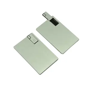 Business gift Card Usb drive 2.0 8Gb 16Gb Metal push and pull card Pendrive 32Gb Credit Card Usb Flash Drive