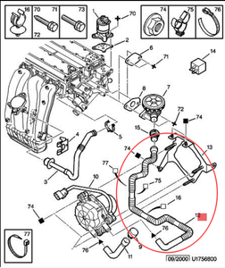 Tubo Flessibile per Pompa Aria OE 1628YW per <span class=keywords><strong>Citroen</strong></span> XSA <span class=keywords><strong>PICASSO</strong></span> Ricambi <span class=keywords><strong>Auto</strong></span> - Product Image 2