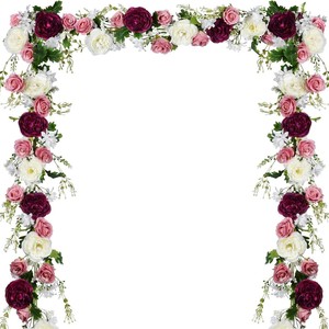Artificial Flower Vine Rose Peony <b>Garland</b> for Wedding Arch Decoration Outdoor Event Party Floral Decor Hanging Silk Flowers - Product Image 1