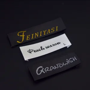 2018 Fashional marchio Principale etichetta tessuta stampa personalizzata etichette di abbigliamento per uomo Indumenti
