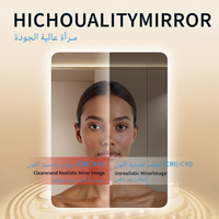 2025 Tendance Style Moderne Rectangle LED Miroir De Bain Miroir De Salle De Bains Mural Led avec Lumières Intelligentes Fonction Illuminée