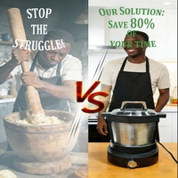 Robot culinaire multifonction de qualité supérieure pour la préparation du Fufu et des igname, mélangeur et batteur robuste pour usage domestique et commercial