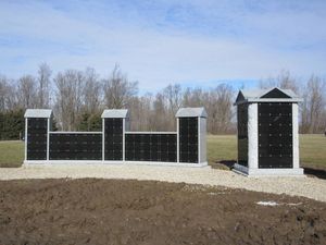 72 niches Granite Columbarium Granite Tombstone Traditional Design Unionstone CL06 for Cemetery Use - Product Image 2