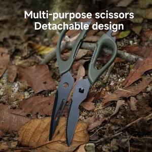 Pinces de cuisine multifonctionnelles en titane pour barbecue, détachables avec couteau, fourchette et ouvre-bouteille - Product Image 6