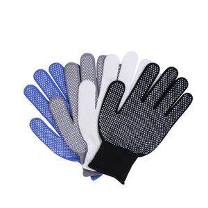 Gants de travail en nylon à points moulés antidérapants compatibles avec les écrans tactiles, taille unique, noirs, gants de sécurité polyvalents - Product Image 4