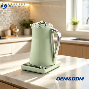 Hervidor Eléctrico Retro para Té, 1.7L, Acero Inoxidable, 2200W, con Indicador LED y Almacenamiento de Cable - Product Image 1