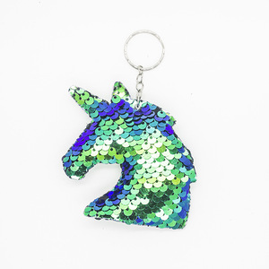 Kleurrijke Regenboog Lovertjes Eenhoorn Sleutelhanger Glitter Flip Pailletten Klein Paard Kinderen Sleutelhanger Bling Lovertje Eenhoorn Kinderen Sleutelhangers Bling - Product Image 4