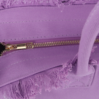 Envío de EE. UU. Tarifa cero Envío gratis Bolsa de flecos Lila Bolsa de lona elegante con bolsillo interior Cremallera Regalo de novia Bolsa de mano de ciudad