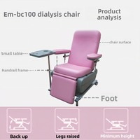 Fauteuil de dialyse électrique multifonctionnel, confortable, en cuir, avec option inclinable, siège de phlébotomie, couleur personnalisable