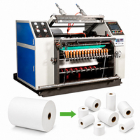 Machine de refendage de papier thermique rebobinage sans noyau rouleau de papier pvc découpe rebobinage bobine de feuille machine de refendage rotative