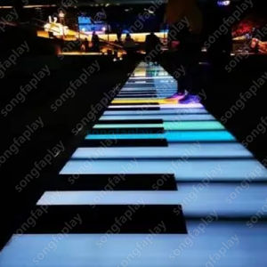 أرضية رقص بيانو تفاعلية محمولة LED متغيرة الألوان أرضية موسيقى داخلية عملاقة للإسقاط الخارجي لمراكز التسوق - Product Image 4