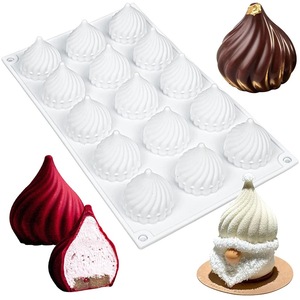 Mini Onion Mousse Cake Silicone <b>Mold</b> 15 Cavity Spiral Shape For Dessert Making - Product Image 1