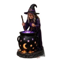 Nouvelle Décoration Solaire d'Halloween : Caldeirons Lumineux de Sorcière pour Jardin, Art Extérieur, Lampe de Chemin, Ornement Festif
