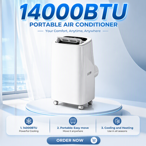 Climatiseur mobile portable pour usage domestique et hôtelier, économie d'énergie, 14000 BTU, refroidissement et chauffage - Product Image 1