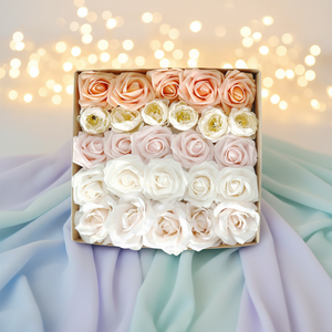 <span class=keywords><strong>AM</strong></span>-WDE07 Ammy Cajas Decorativas para Flores Artificiales de Boda, Caja de Rosas Blancas y Rosas, Materiales para Ramos de Flores DIY - Product Image 4