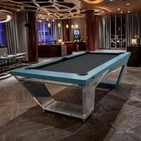 Table de billard de luxe en bois massif de 7/8/9 pieds, fabrication directe d'usine, personnalisée, avec plateau en ardoise, poches en cuir véritable, accessoires de qualité supérieure