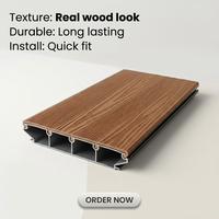 Plancher en aluminium WPC KSL Ipe, lisse, gaufré 3D, brossé, design traditionnel de luxe, imperméable, garantie de plus de 5 ans, utilisation en extérieur