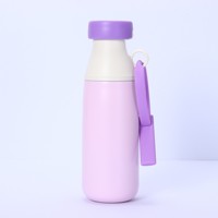 Gourde isotherme sport portable en acier inoxydable à double paroi, sans BPA, écologique, avec couvercle à bec verseur, paille et poignée en silicone