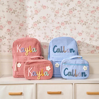 Cadeaux en dropshipping : Sac à dos scolaire personnalisé tissé à la main pour enfants, cadeau d'anniversaire, grand sac à dos personnalisé avec nom